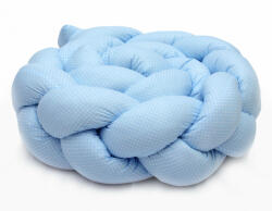  Prémium fonott fejvédő kiságyba 210cm - kék pöttyös