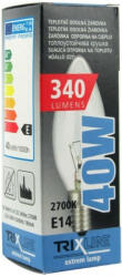 Trixline 40W E14 C35 hagyományos gyertya izzó (Trixline-40W-E14-C35)