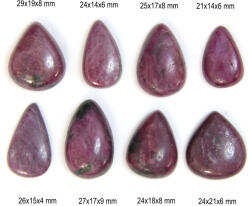Cabochon Rubin Mineral Natural - Picatura - 21-27 x 14-21 x 6-9 mm - 1 Buc