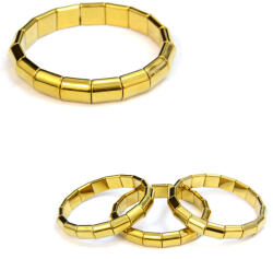  Bratara Hematit Colorat Galben - Diametru 56 mm - Perna - 12x10 mm - 1 Buc