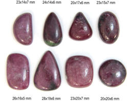  Cabochon Rubin Mineral Natural - Picatura - Oval - Disc - Dreptunghi - 20-28 x 14-20 x 5-7 mm - 1 Buc