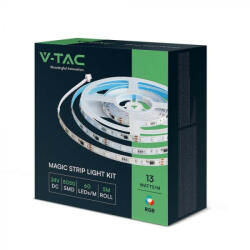 V-TAC Okos magic RGB LED szalag szett SMD5050 60LED/M 13W/M 24V IP65 RGB - 23146 - b-led