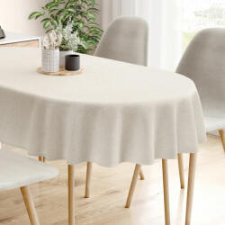 Goldea față de masă decorativă loneta - model striat - ovală 120 x 200 cm Fata de masa