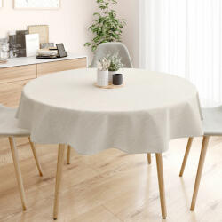 Goldea față de masă decorativă loneta - model striat - rotundă Ø 120 cm Fata de masa