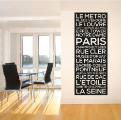 4 Decor Sticker Actractii turistice din Paris - beestick-deco - 77,99 RON