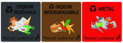 Eosette Stickere Colectare Selectiva - Deseuri Reziduale, Biodegradabile si Metal - eosette - 35,00 RON