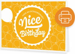 Zoolini "Nice Birthday" - Önállóan kinyomtatható ajándékutalvány - "Nice Birthday" utalvány