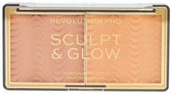 Revolution PRO Paletă pentru conturarea feței - Revolution Pro Sculpt & Glow Contour Palette Medium-Deep