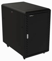 StarTech 18U Server Rack Cabinet - Includes Casters and Leveling feet - 32 in. Deep (RK1836BKF)