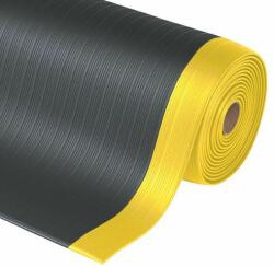 Notrax Airug® Plus fáradásgátló ipari szőnyeg, fekete/sárga, 91 x 1 830 cm