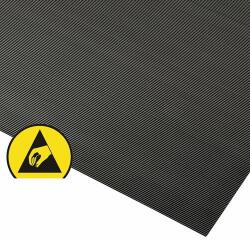 Notrax Antisztatikus Rib 'n' Roll ESD szőnyeg, fekete, 120 x 150 cm
