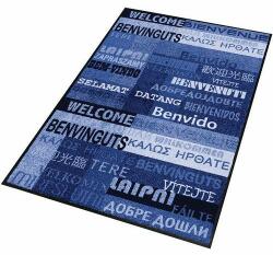 Notrax Déco Design New Welcome beltéri takarítószőnyeg, 90 x 150 cm, kék