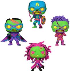 Funko Set figurine Funko POP! Marvel: What If…? - Zombie Captain America, Zombie Iron Man, Zombie Falcon, Zombie Scarlet Witch (Blacklight) (Special Edition) (087782)