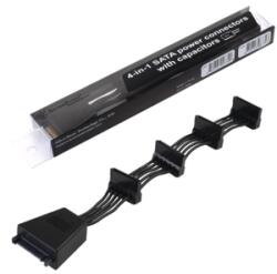 SilverStone Cablu de alimentare 4xSATA Silverstone CP06 cu sistem de condensatori pentru stabilizarea tensiunii HDD/SSD/ODD, SST-CP06