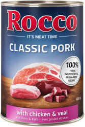 Rocco 6x400g Rocco Classic Pork Csirke & borjú nedves kutyatáp