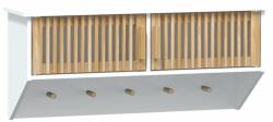 vidaXL fehér szerelt fa fali gardrób akasztókkal 80x24x35, 5 cm 352130