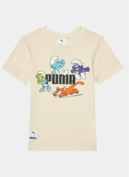 PUMA Tricou Puma X The Smurfs 622981 Écru Regular Fit