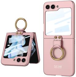 GKK CIRCLE Husa de protectie cu suport Samsung Galaxy Z Flip 5 5G roz