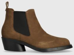 Camper magasszárú cipő velúrból Bonnie barna, női, magassarkú, K400717.002 - barna Női 36