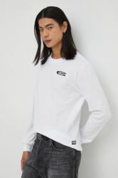 G-Star RAW pamut hosszúujjú fehér, nyomott mintás - fehér XL - answear - 14 990 Ft