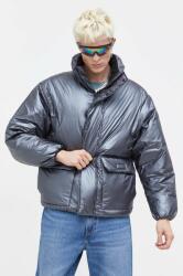 Tommy Jeans rövid kabát férfi, szürke, téli, oversize - szürke S