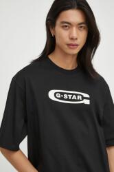 G-Star Raw pamut póló fekete, férfi, nyomott mintás - fekete M - answear - 13 990 Ft