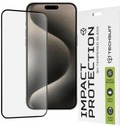 Folie pentru iPhone 15 Pro Max - Techsuit 111D Full Cover / Full Glue Glass - Negru
