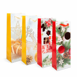Family Italos tasak - papír, karácsonyi - 360 x 127 x 83 mm - 4 féle / csomag - 12 db / csomag (57108J) - gardenet