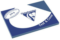 Karton bőrhatású Clairefontaine Text and Cover A/3 270g kék 100 ív/csomag (2714)