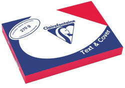  Karton textilhatású Clairefontaine Text and Cover A/4 270g vörös 100 ív/csomag (PAP1020-0712)