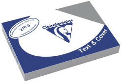  Karton bőrhatású Clairefontaine Text and Cover A/4 270g szürke 100 ív/csomag (2708C)