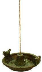 Esschert Design Függő kerámia madáretető tál, zöld, 30 cm átmérőjű (FB443-Z)