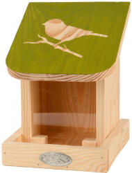 Esschert Design Fa madáretető, kismadár sziluettel (FB540)