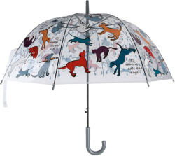 Esschert Design Kutya és macska mintás átlátszó esernyő, 83 cm átmérőjű (TP382)