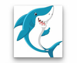  Kék Cápa - gyerek számfestő készlet