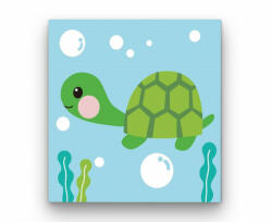  Teknős a Vízben - gyerek számfestő készlet