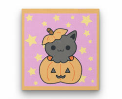 Számfestő Halloweeni Cica - Halloweeni számfestő készlet (halloween206)