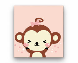  Aranyos Gyerek Majom - gyerek számfestő készlet