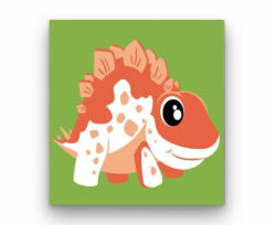  Narancs dinó - gyerek számfestő készlet