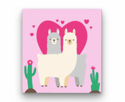  Láma szerelem - gyerek számfestő készlet