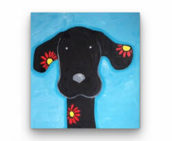  Virágos Kutya - gyerek számfestő készlet