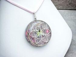 R. M. ékszer Gondűző rózsa színek orgonit műgyanta nyaklánc (19157BA)