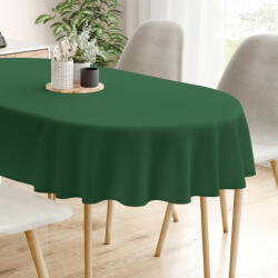 Goldea față de masă loneta - verde închis - ovală 140 x 280 cm Fata de masa