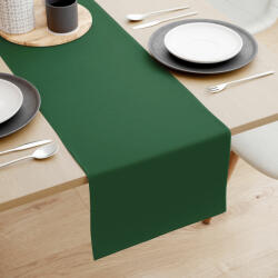 Goldea napron de masă loneta - verde închis 35x120 cm
