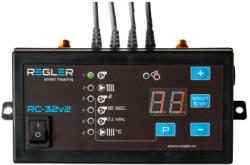 REGLER Controler centrala pe lemne REGLER RC 32v2 PID, comanda pompa IC si ventilator, optional termostat de ambient si senzor gaze arse