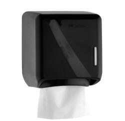 SMR Professional Hygiene Dispenser din plastic pentru hartie igienica pliata bulk 250 coli Negru