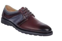 CiucaletiShoes-LS Pantofi barbati, sport, casual, din piele naturala, Grena & Gri, GKR34GRENA