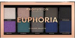 Profusion Cosmetics Paletă fard de ochi - Profusion Cosmetics Euphoria 10 Shades Eyeshadow Palette 12 g
