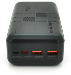 Power Bank, 30000mAh, 2xUSB, Type-C, Micro USB port, PD20W+QC22.5W, fekete, XO-PR189 - gsmlive