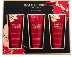 Baylis & Harding Boudoire Cherry Blossom set cadou Crema de maini Boudoire Cherry Blossom Silky Hand Cream 3 x 50 ml pentru femei